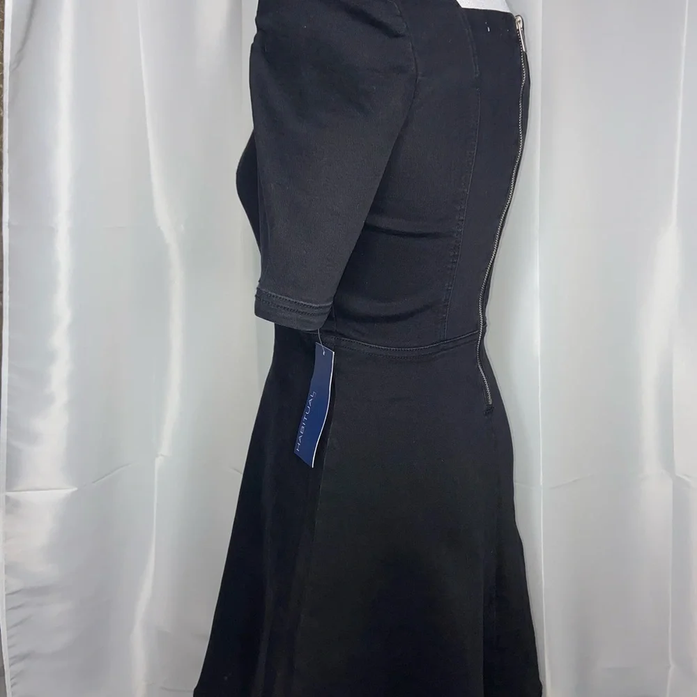 Habitual Kids Puff Sleeve Girls Dress - Black size 14 - Picture 2 of 11
